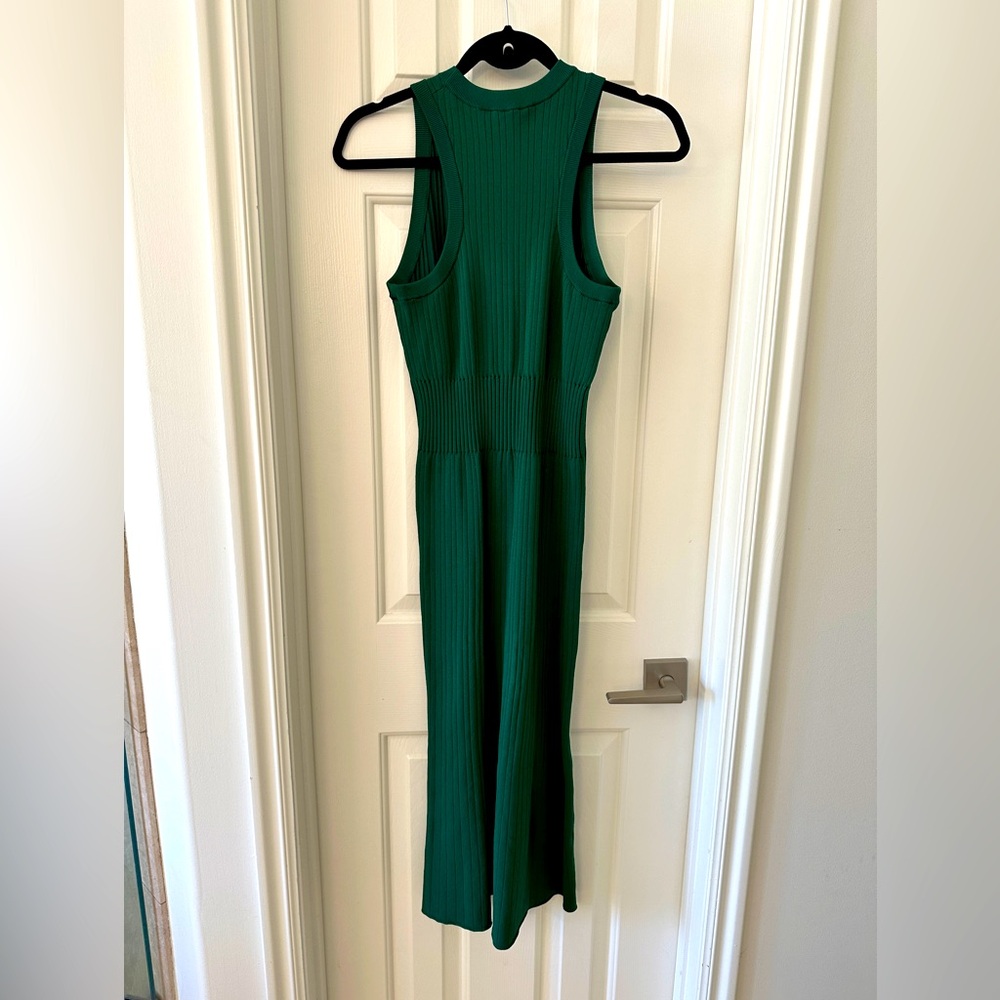 Jason Wu Grey hunter green hourglass fitted dress. Nylon.
